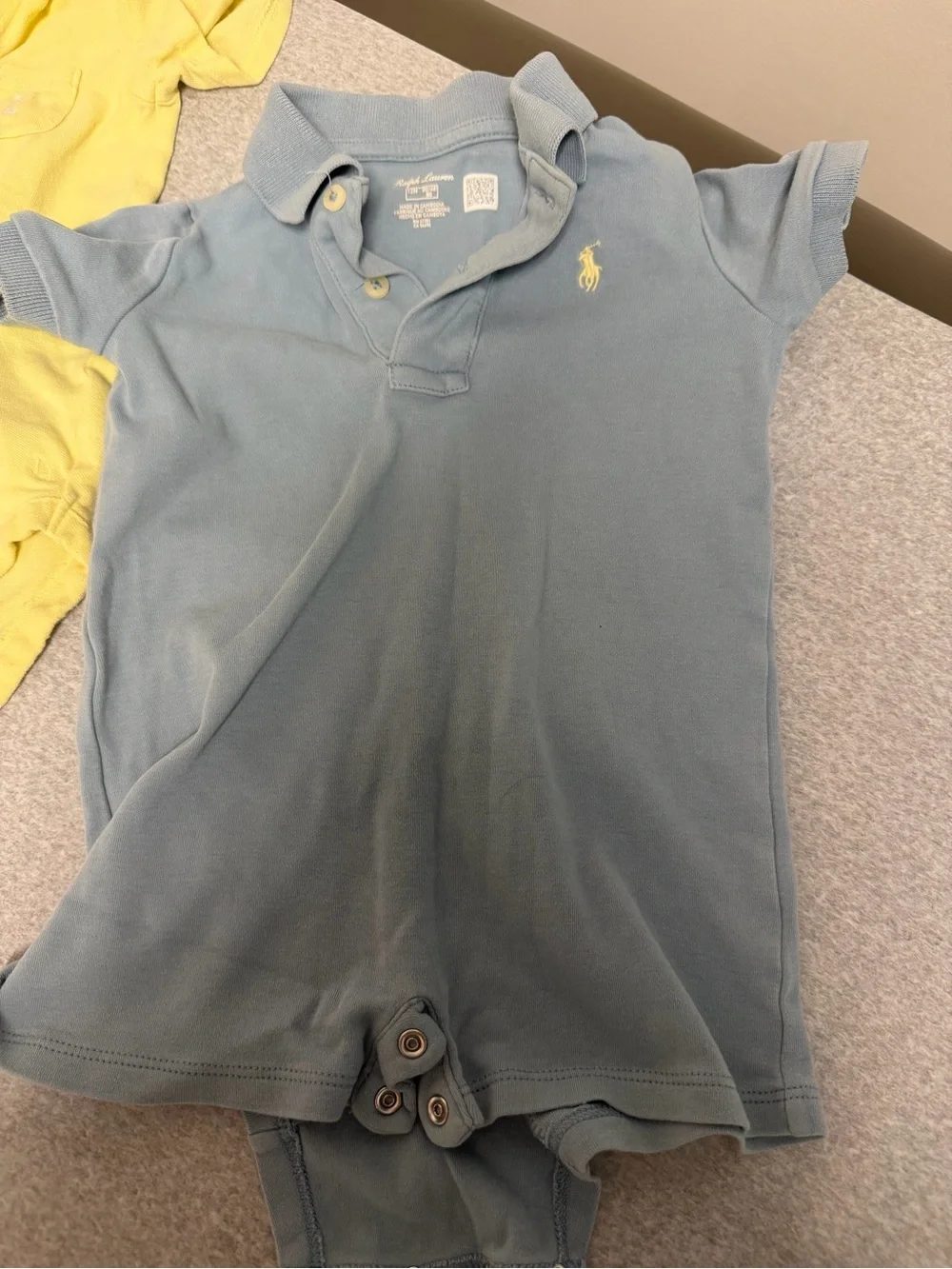Ralph Lauren Baby Polo One-Piece Bodysuit - Red, Yellow, Blue